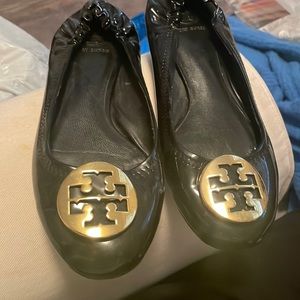 Black Tory Burch Flats